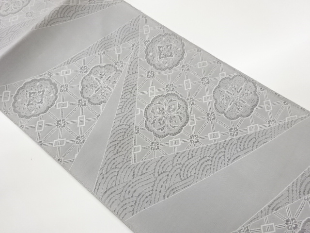 JAPANESE NAGOYA OBI / WOVEN FLOWERS